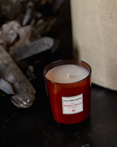 Lola James Harper “The Woody Office of Daddy” Cotton Wick Candle + Aroma Room Spray